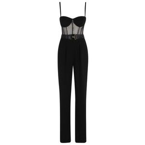 Elisabetta Franchi Tailored Jumpsuit With Corset Bodice - NWT